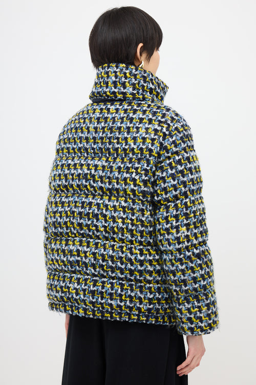 Moncler Wool Tweed Elby Puffer Jacket