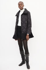 Moncler Black Down Vouglan Peplum Jacket