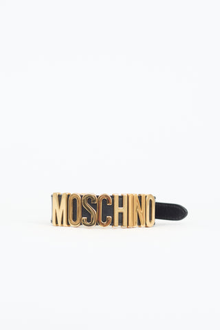 Moschino Leather Logo Pet Collar