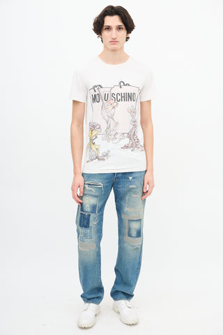 Moschino Couture White Mous-chino T-Shirt