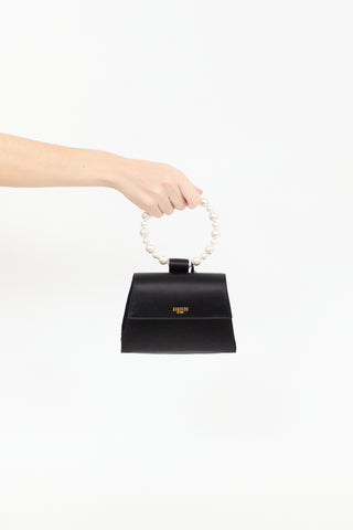 Moschino Satin Pearl Clutch