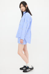 MSGM Blue & White Striped Co-Ord Set