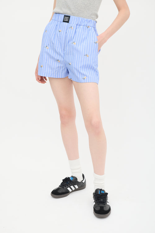 MSGM Blue & White Striped Co-Ord Set