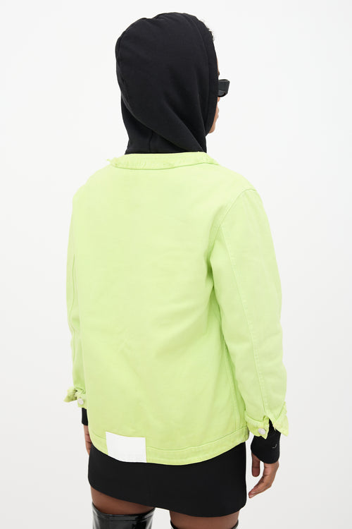 MSGM Collarless Denim Jacket