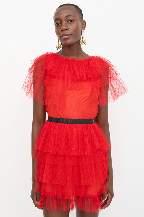 MSGM Layered Tulle Mini Dress