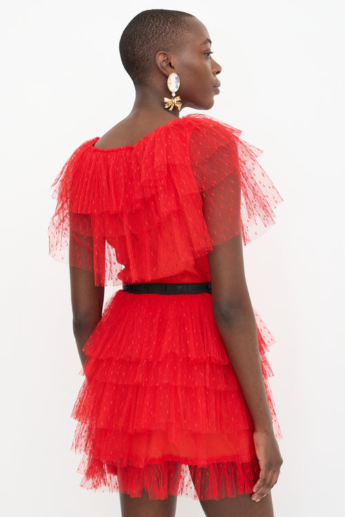 MSGM Layered Tulle Mini Dress