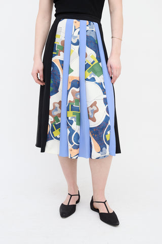 MSGM Printed Pleated Skirt