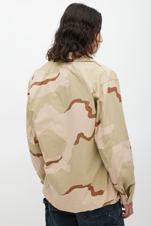 MYAR Brown & Multicolour Camo Jacket