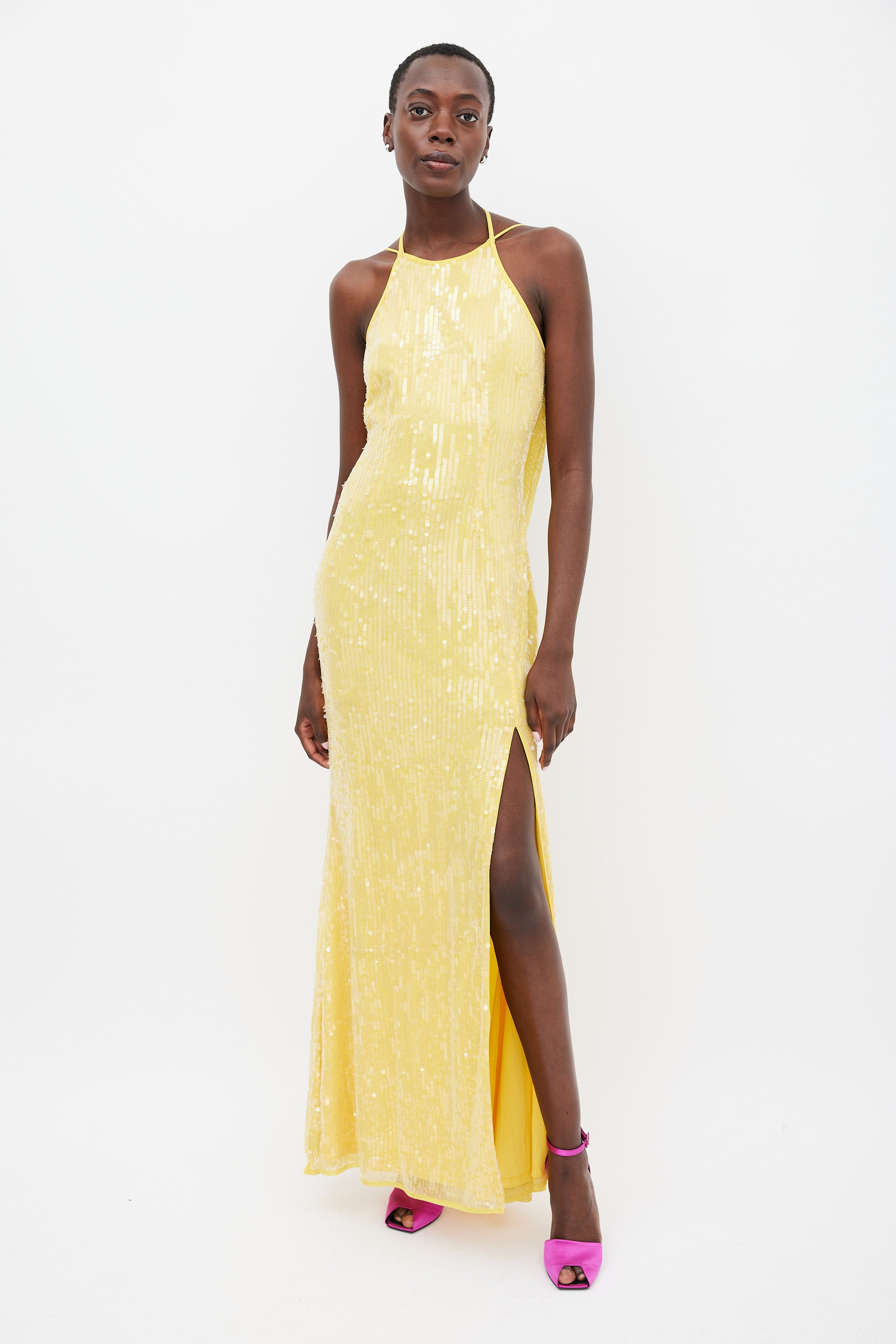 Mac Duggal // Sequin Cowl Back Maxi Dress VSP Consignment Mac Duggal // Sequin Cowl Back Maxi Dress VSP Consignment