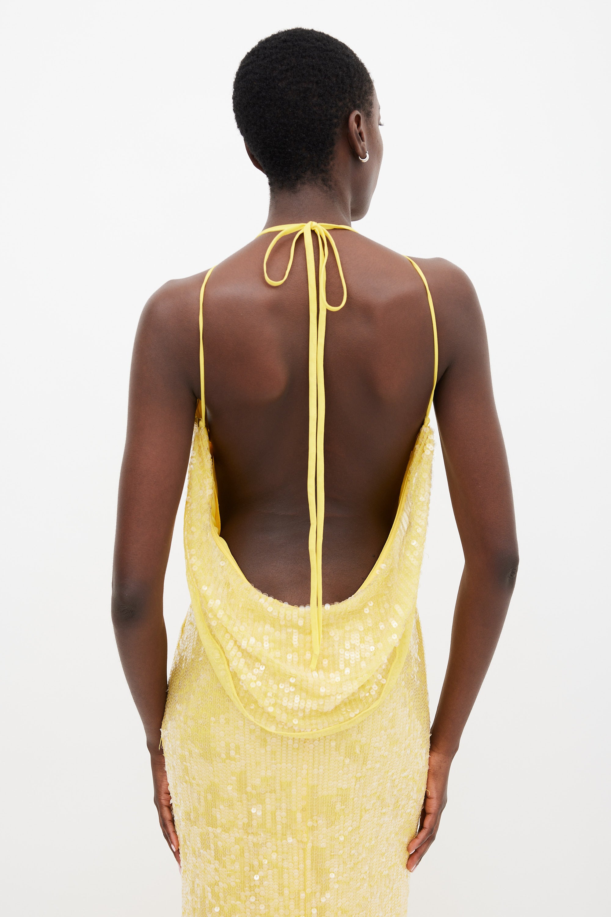 Mac Duggal // Sequin Cowl Back Maxi Dress VSP Consignment Mac Duggal // Sequin Cowl Back Maxi Dress VSP Consignment