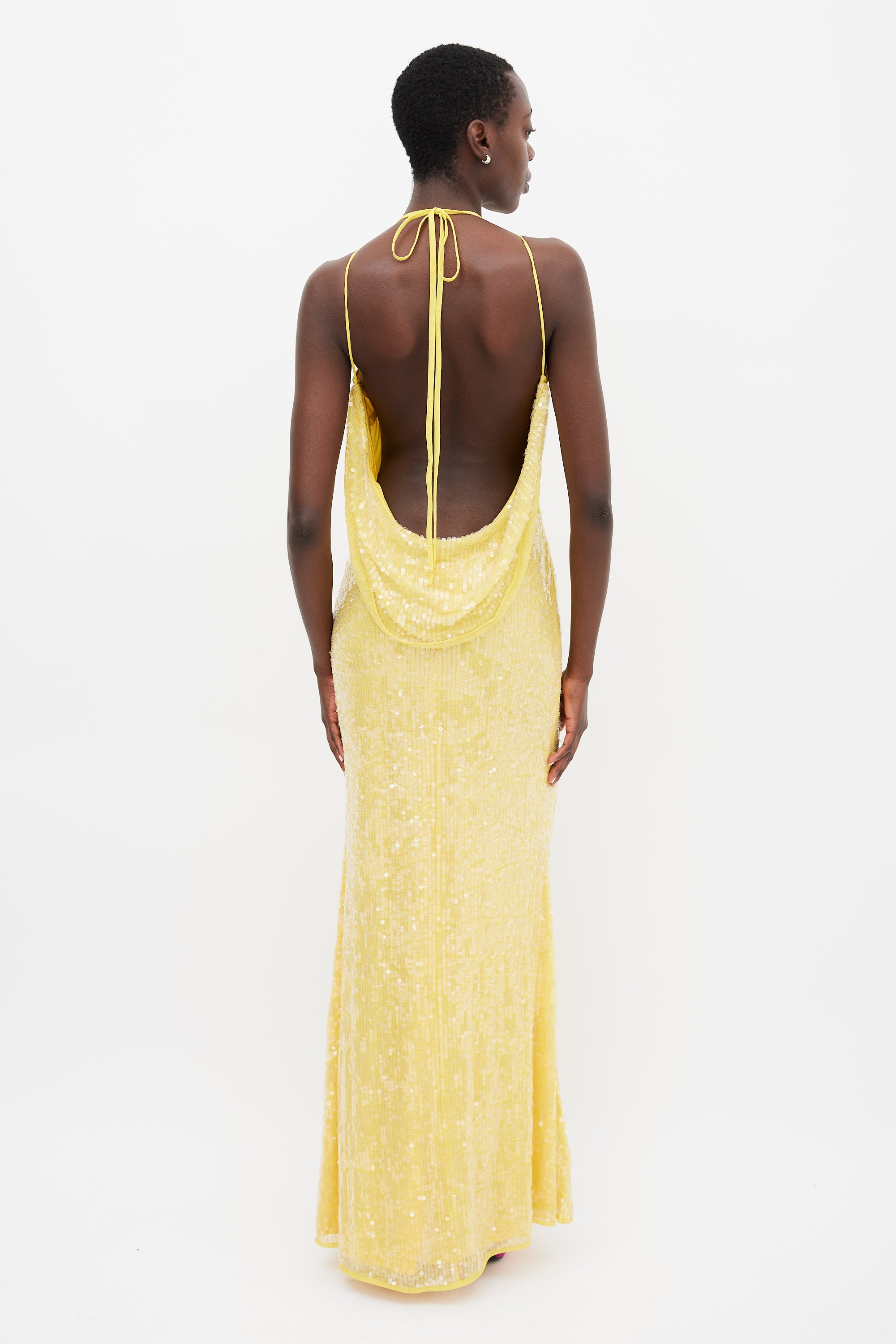 Mac Duggal // Sequin Cowl Back Maxi Dress VSP Consignment Mac Duggal // Sequin Cowl Back Maxi Dress VSP Consignment