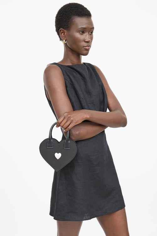 Mach & Mach Crystal Heart Crossbody Bag