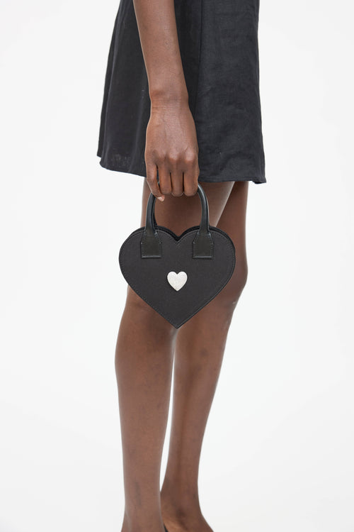 Mach & Mach Crystal Heart Crossbody Bag