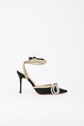 Mach & Mach Satin Crystal Bow Heel