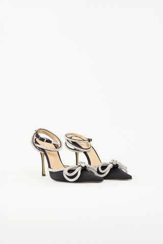 Mach & Mach Satin Double Bow Heel