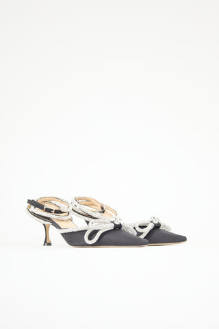 Mach & Mach Satin Double Bow Heel