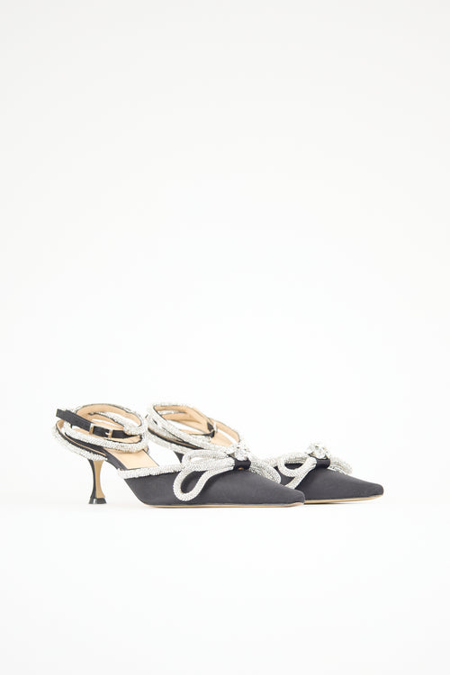 Mach & Mach Satin Double Bow Heel