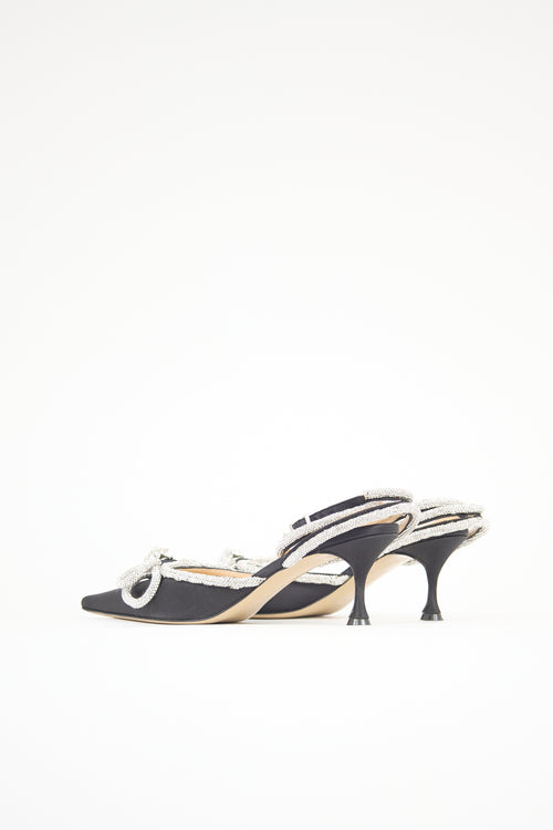 Mach & Mach Satin Double Bow Heel