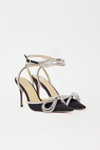 Mach & Mach Satin Double Bow Heel