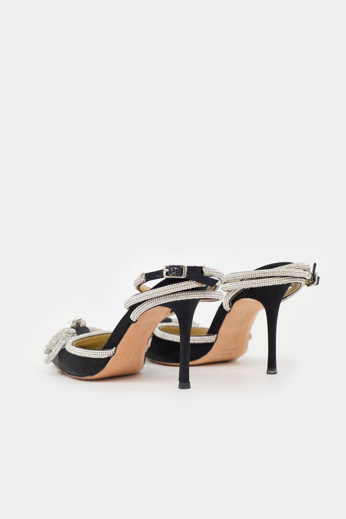 Mach & Mach Satin Double Bow Heel