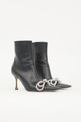 Mach & Mach Leather Double Bow Boot