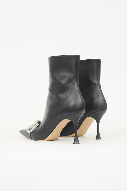 Mach & Mach Leather Double Bow Boot