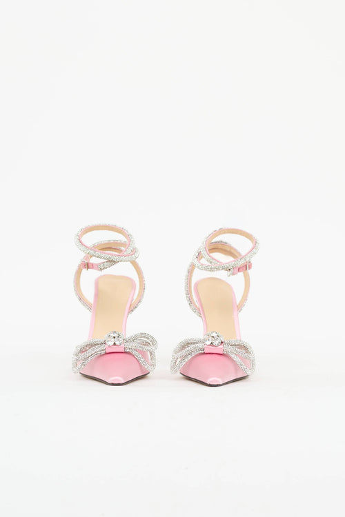 Mach & Mach Satin Double Bow Heel