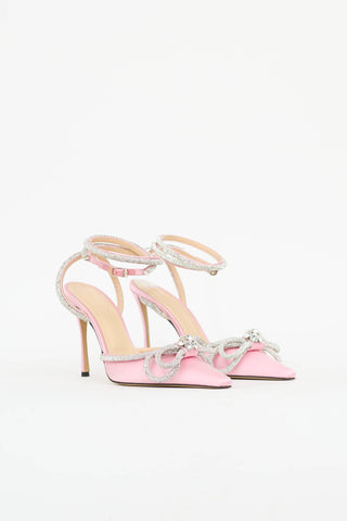 Mach & Mach Satin Double Bow Heel