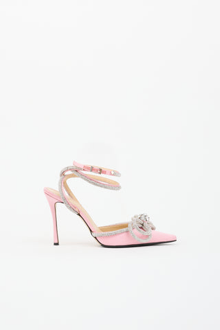 Mach & Mach Satin Double Bow Heel