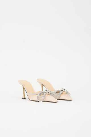 Mach & Mach Satin Double Bow Mule