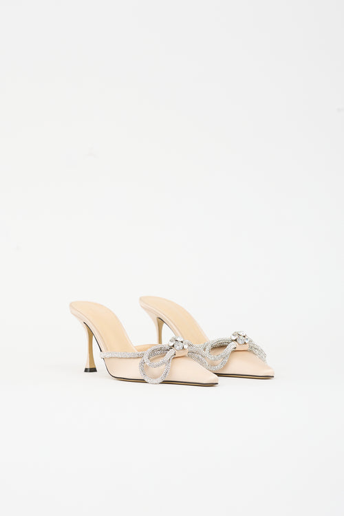 Mach & Mach Satin Double Bow Mule