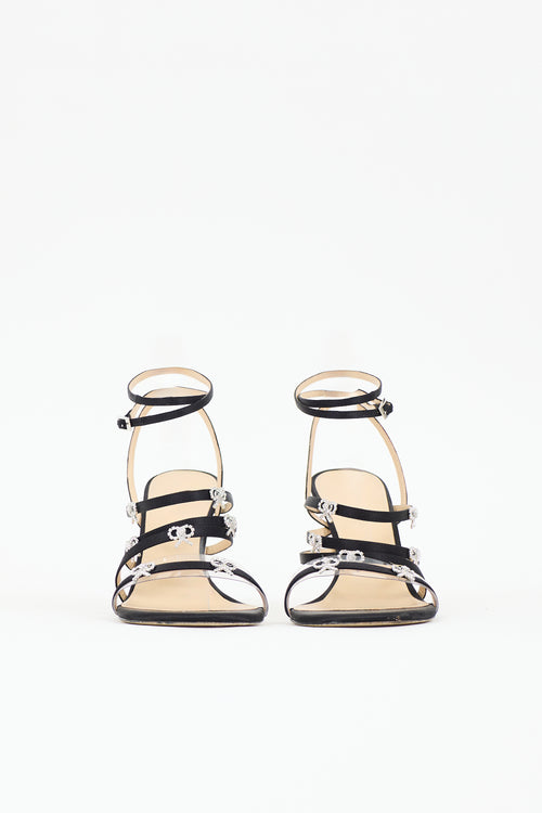 Mach & Mach Satin Embellished Camille Sandal