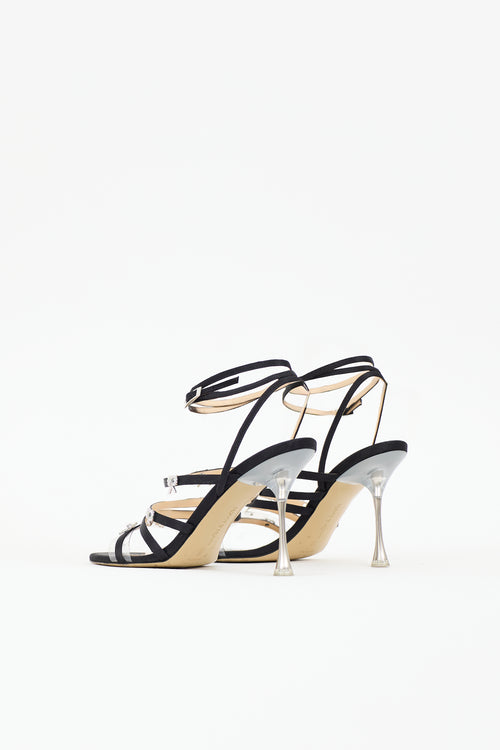 Mach & Mach Satin Embellished Camille Sandal
