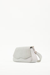 Mach & Mach Silver Sparkle Bow Shoulder Bag
