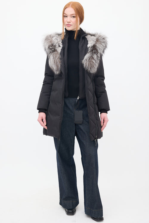 Mackage Black Down & Fur Hood Teena Parka