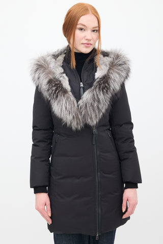 Mackage Black Down & Fur Hood Teena Parka