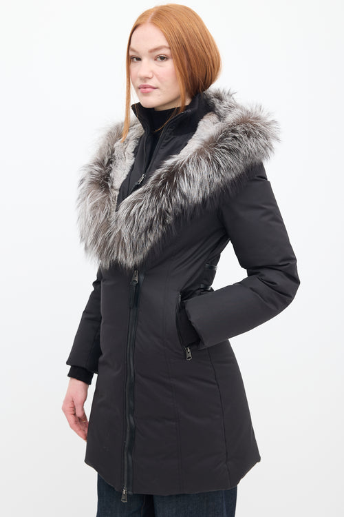 Mackage Black Down & Fur Hood Teena Parka