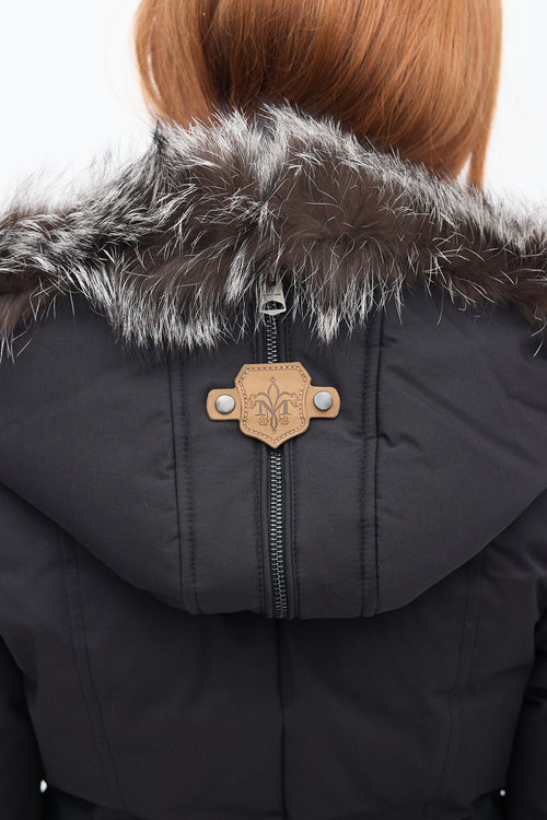 Mackage Black Down & Fur Hood Teena Parka