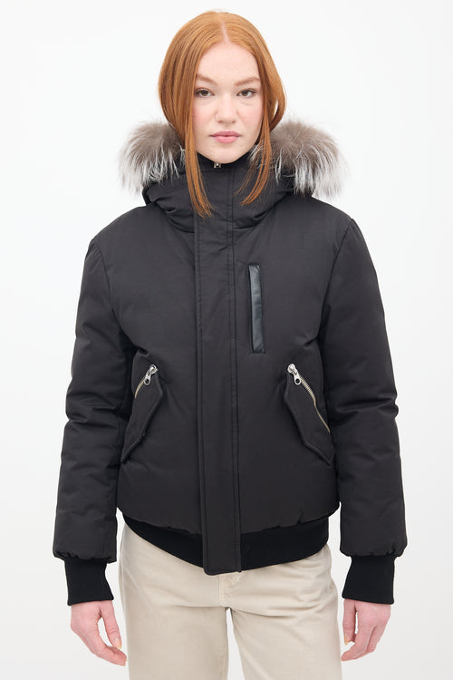 Mackage Black Down & Fur Trim Glen 2-in-1 Jacket