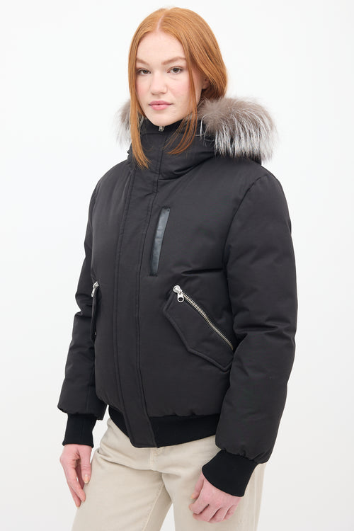 Mackage Black Down & Fur Trim Glen 2-in-1 Jacket