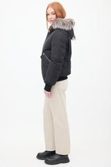 Mackage Black Down & Fur Trim Glen 2-in-1 Jacket