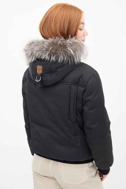 Mackage Black Down & Fur Trim Glen 2-in-1 Jacket