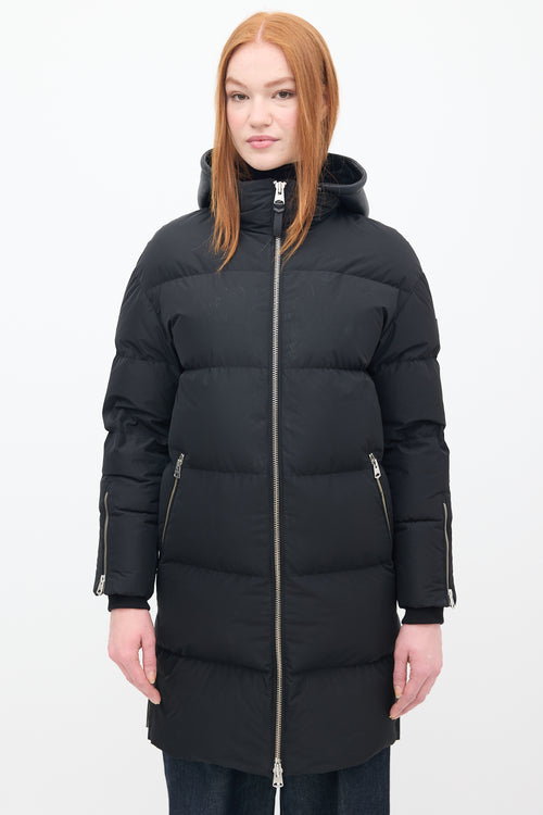 Mackage Black Down & Shearling Reynold Puffer Coat