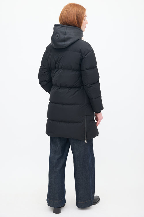 Mackage Black Down & Shearling Reynold Puffer Coat