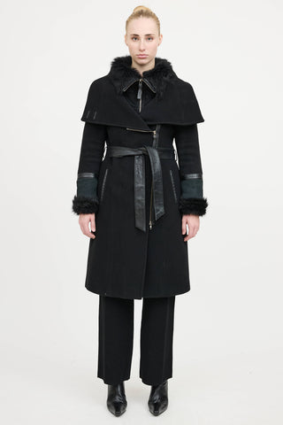 Mackage Wool Fur Trim Coat