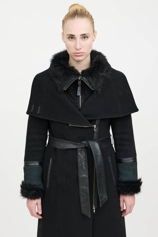 Mackage Wool Fur Trim Coat