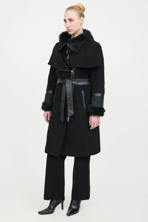 Mackage Wool Fur Trim Coat