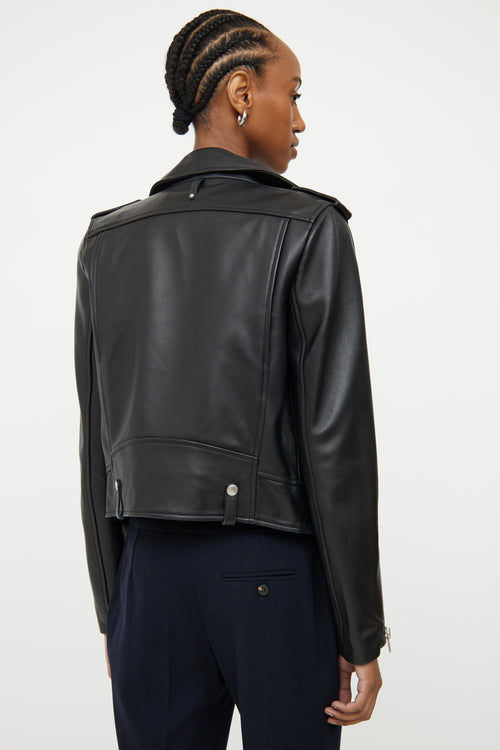 Mackage Black Leather Baya Jacket