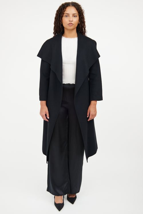 Mackage Black Wool Wrap Jacket