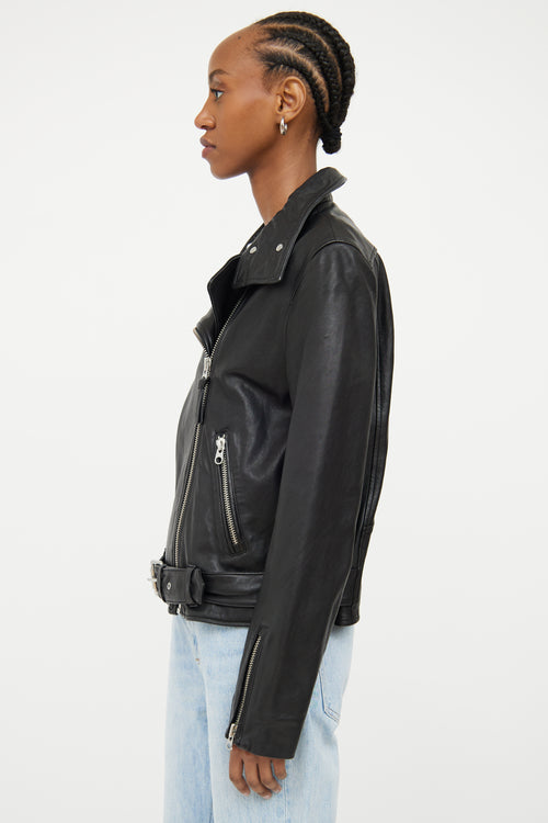 Mackage Black Leather Moto Jacket